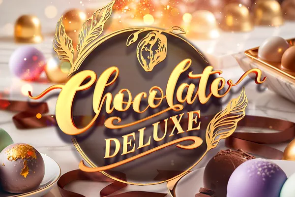 "Chocolate Deluxe slot game by PG Soft featuring reels with chocolate-themed symbols and bonus rewards."

